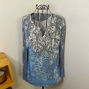 COPY - Kiara Bling Blue Shirt